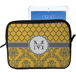 Damask & Moroccan Tablet Case / Sleeve - Large (Personalized)