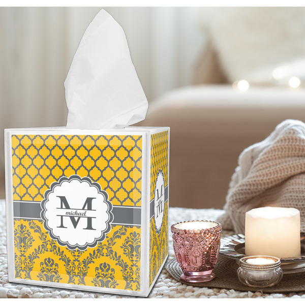 Damask & Moroccan Tissue Box - LIFESTYLE