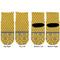 Damask & Moroccan Toddler Ankle Socks - Double Pair - Front and Back - Apvl