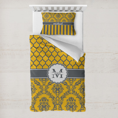 Damask & Moroccan Toddler Bedding w/ Name and Initial