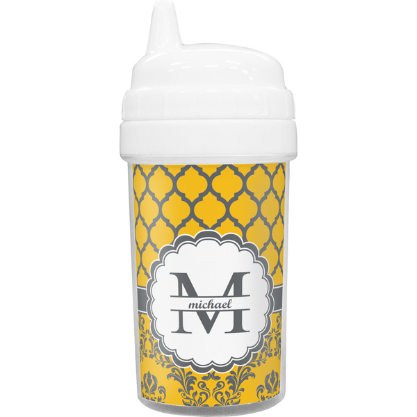 Custom Damask & Moroccan Sippy Cup (Personalized)