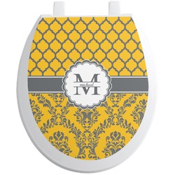 Damask & Moroccan Toilet Seat Decal (Personalized)