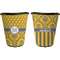 Damask & Moroccan Trash Can Black - Front and Back - Apvl