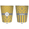 Damask & Moroccan Trash Can White - Front and Back - Apvl