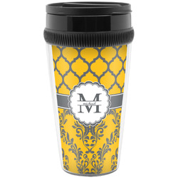 Damask & Moroccan Acrylic Travel Mug without Handle (Personalized)