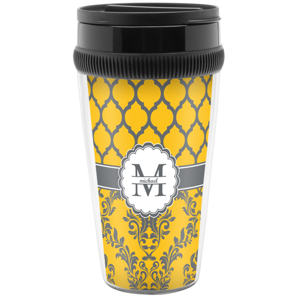 Custom Damask & Moroccan Acrylic Travel Mug without Handle (Personalized)