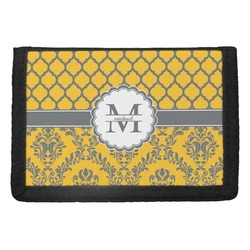 Damask & Moroccan Trifold Wallet (Personalized)