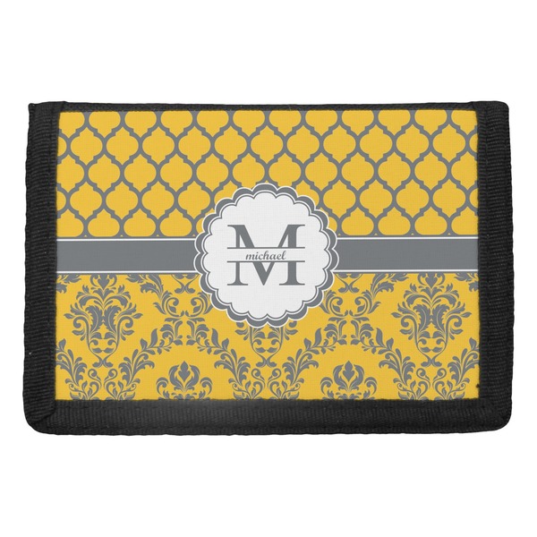 Custom Damask & Moroccan Trifold Wallet (Personalized)