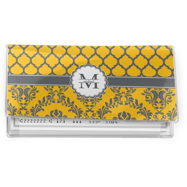 Custom Damask & Moroccan Vinyl Checkbook Cover (Personalized)