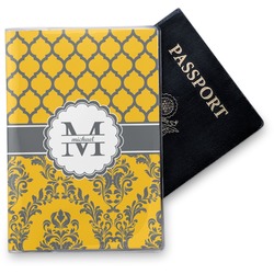 Damask & Moroccan Vinyl Passport Holder (Personalized)