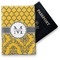 Damask & Moroccan Vinyl Passport Holder - Front