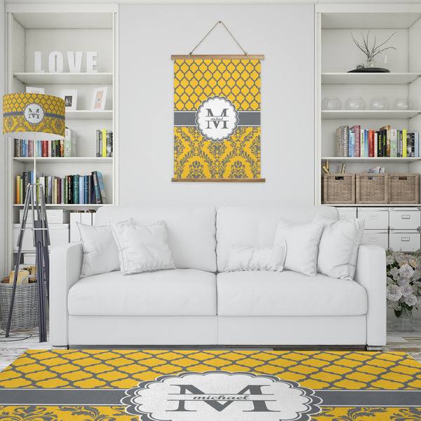 Damask & Moroccan Wall Hanging Tapestry - Portrait - IN CONTEXT