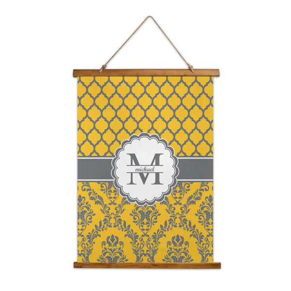 Custom Damask & Moroccan Wall Hanging Tapestry - Tall (Personalized)