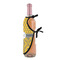 Damask & Moroccan Wine Bottle Apron - DETAIL WITH CLIP ON NECK