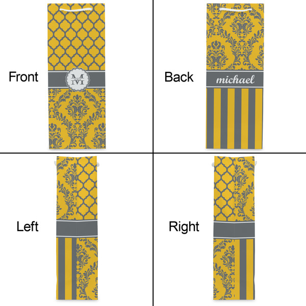 Damask & Moroccan Wine Gift Bag - Matte - Approval