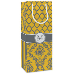 Damask & Moroccan Wine Gift Bags - Matte (Personalized)