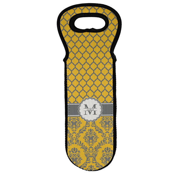 Custom Damask & Moroccan Wine Tote Bag (Personalized)