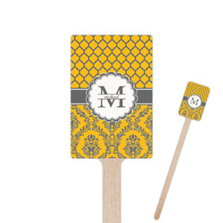 Damask & Moroccan 6.25" Rectangle Wooden Stir Sticks - Single Sided (Personalized)