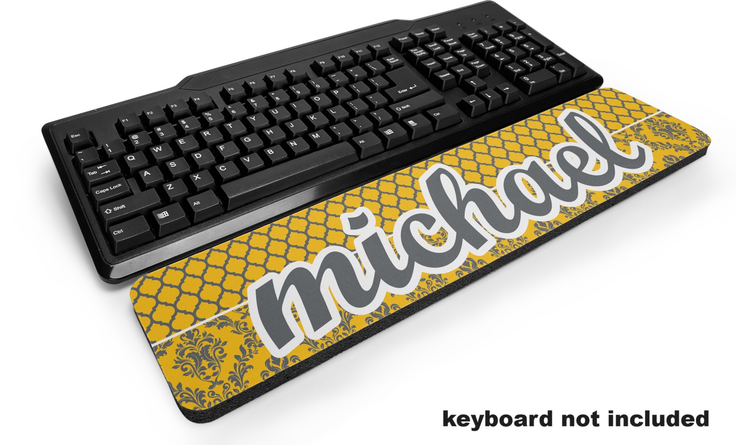 Custom Damask & Moroccan Keyboard Wrist Rest (Personalized