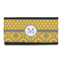 Damask & Moroccan Leatherette Ladies Wallet (Personalized)