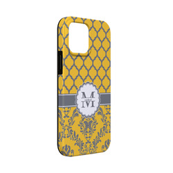 Damask & Moroccan iPhone Case - Rubber Lined - iPhone 13 Mini (Personalized)