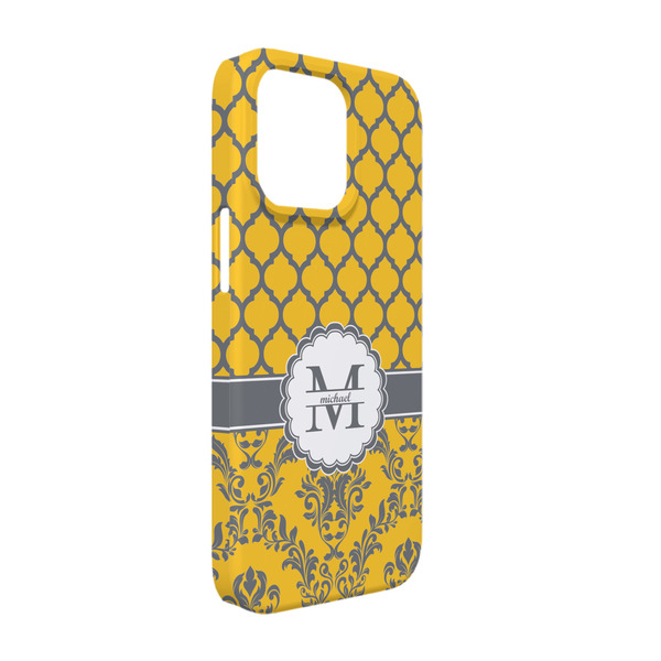 Custom Damask & Moroccan iPhone Case - Plastic - iPhone 13 Pro (Personalized)