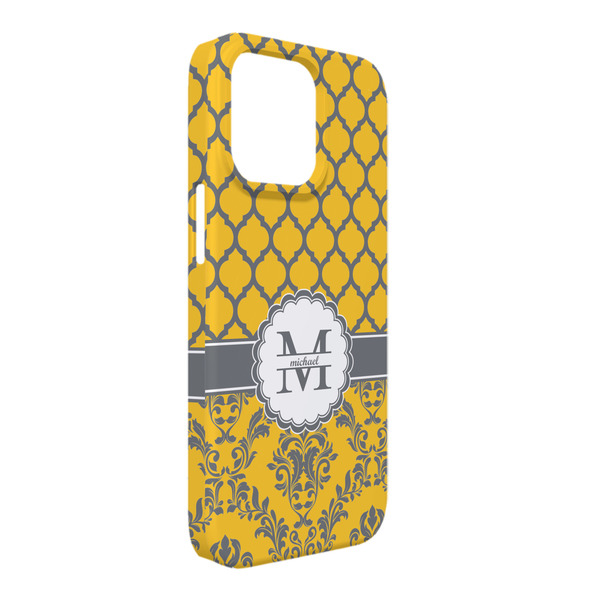 Custom Damask & Moroccan iPhone Case - Plastic - iPhone 13 Pro Max (Personalized)