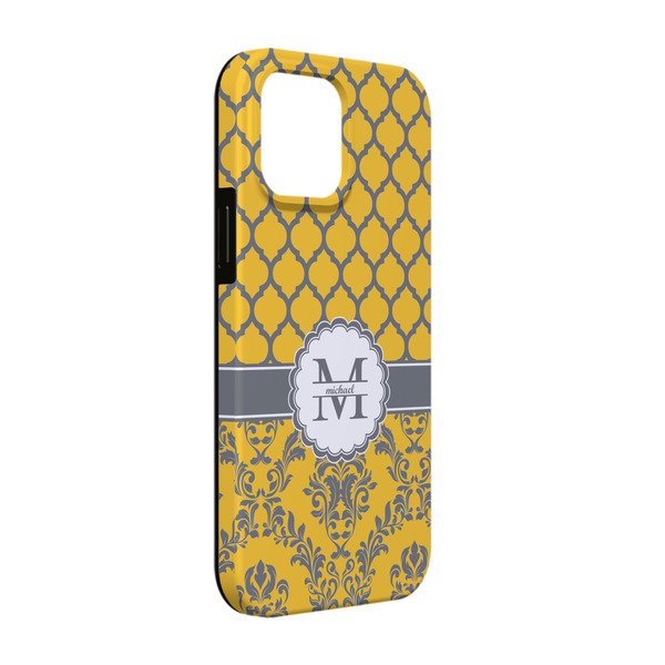 Custom Damask & Moroccan iPhone Case - Rubber Lined - iPhone 13 (Personalized)