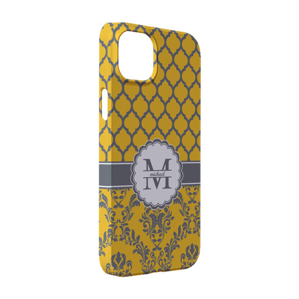 Custom Damask & Moroccan iPhone Case - Plastic - iPhone 14 (Personalized)