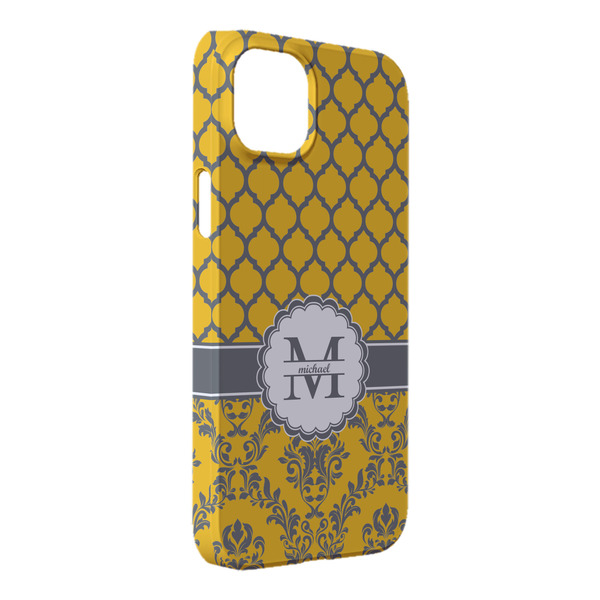 Custom Damask & Moroccan iPhone Case - Plastic - iPhone 14 Pro Max (Personalized)