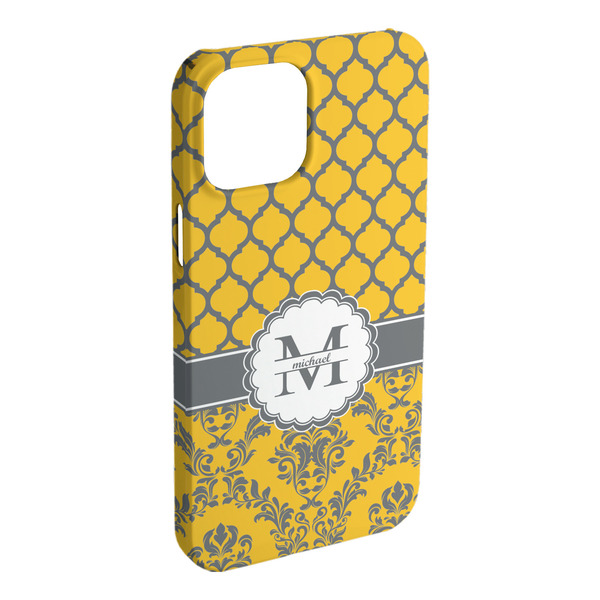 Custom Damask & Moroccan iPhone Case - Plastic - iPhone 15 Plus (Personalized)