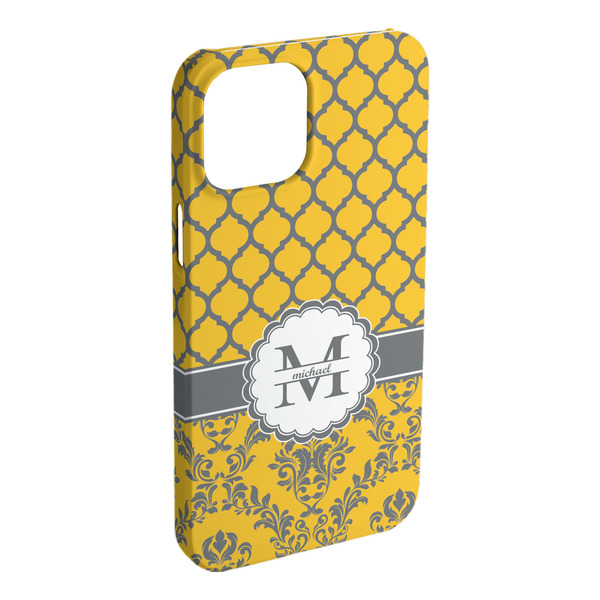 Custom Damask & Moroccan iPhone Case - Plastic (Personalized)