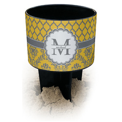Damask & Moroccan Black Beach Spiker Drink Holder (Personalized)