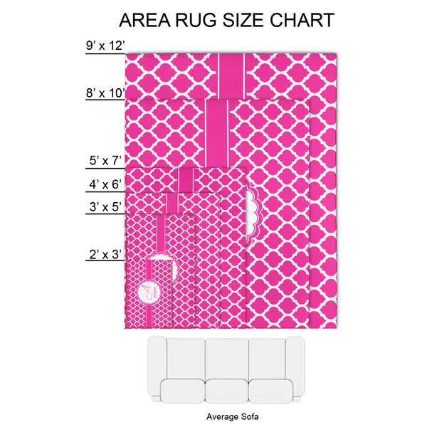 Moroccan 2'x3' Indoor Area Rugs - Size Chart