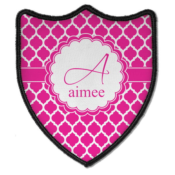 Custom Moroccan Iron On Shield Patch B w/ Name and Initial