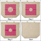 Moroccan 3 Reusable Cotton Grocery Bags - Front & Back View