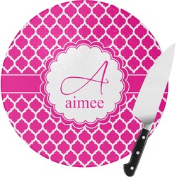 Moroccan Round Glass Cutting Board - Small (Personalized)