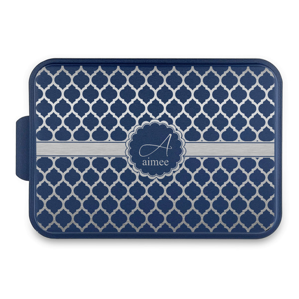 Custom Moroccan Aluminum Baking Pan with Navy Lid (Personalized)