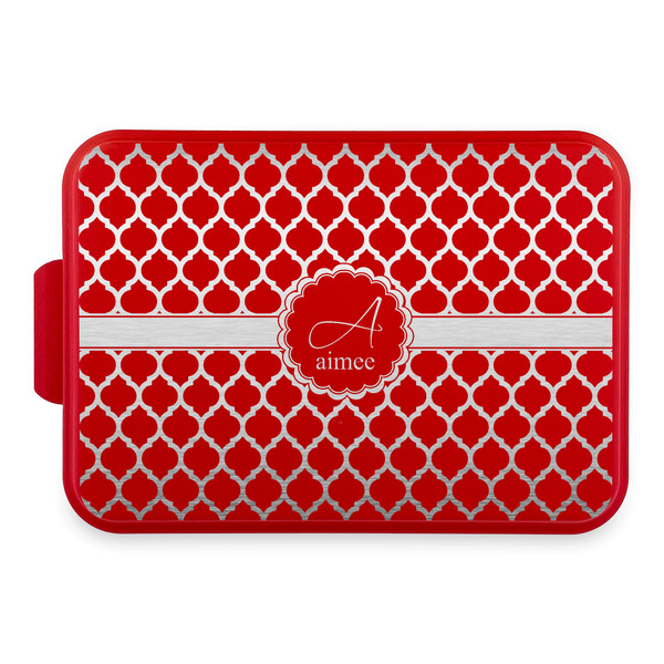 Custom Moroccan Aluminum Baking Pan with Red Lid (Personalized)