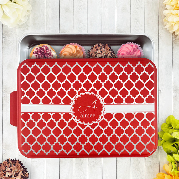 Moroccan Aluminum Baking Pan - Red Lid - LIFESTYLE
