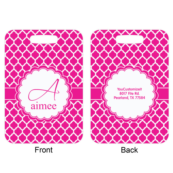 Moroccan Aluminum Luggage Tag (Front + Back)