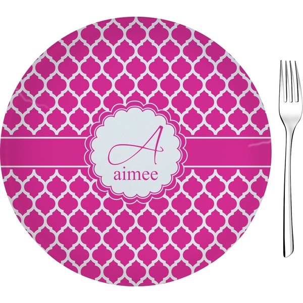 Custom Moroccan 8" Glass Appetizer / Dessert Plates - Single or Set (Personalized)