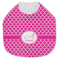 Moroccan Jersey Knit Baby Bib w/ Name and Initial