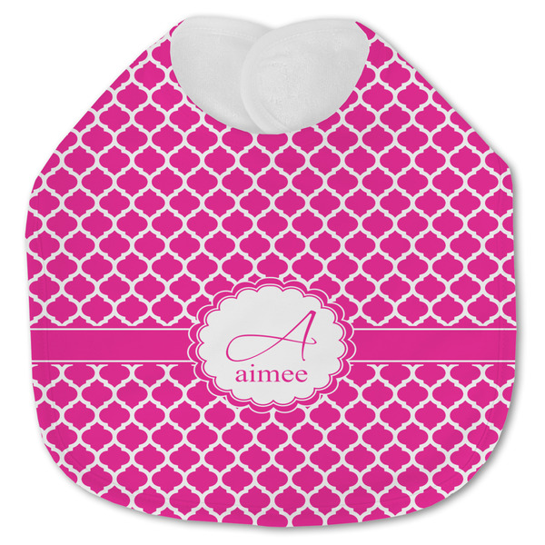 Custom Moroccan Jersey Knit Baby Bib w/ Name and Initial