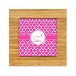 Moroccan Bamboo Trivet with Ceramic Tile Insert (Personalized)
