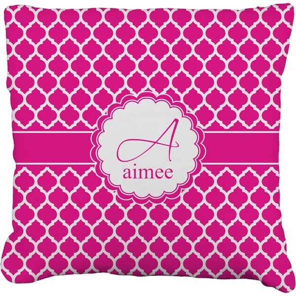 Custom Moroccan Faux-Linen Throw Pillow 26" (Personalized)