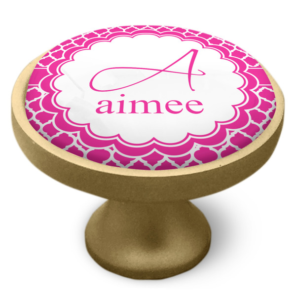 Moroccan Cabinet Knob - Gold - Side