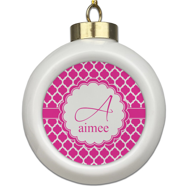 Custom Moroccan Ceramic Ball Ornament (Personalized)