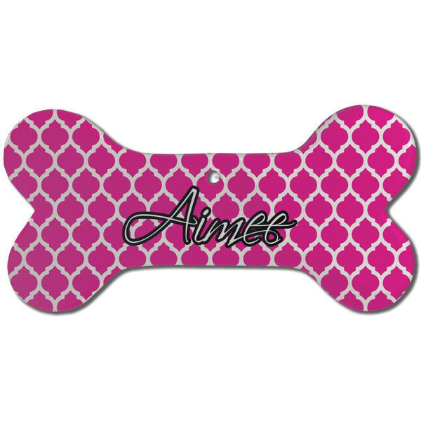 Moroccan Ceramic Flat Ornament - Bone Front