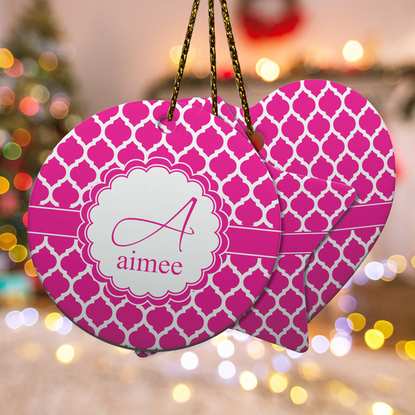 Custom Moroccan Ceramic Ornament w/ Name and Initial